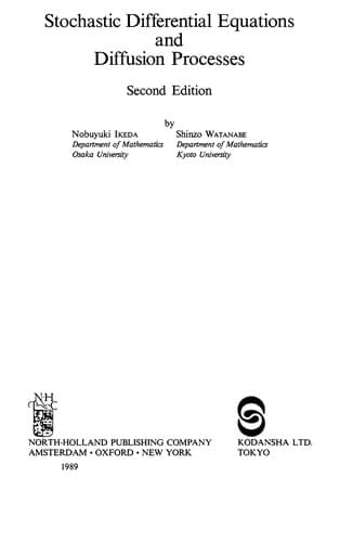 Tapa de Stochastic differential equations and diffusion processes