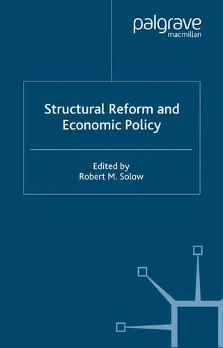 Tapa de Structural reform and economic policy
