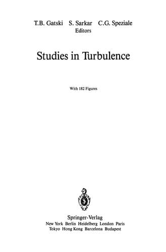 Tapa de Studies in Turbulence