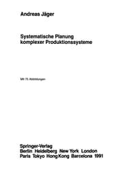 Tapa de Systematische Planung komplexer Produktionssysteme