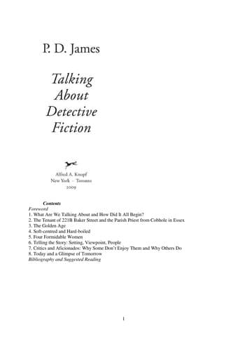Tapa de Talking about detective fiction
