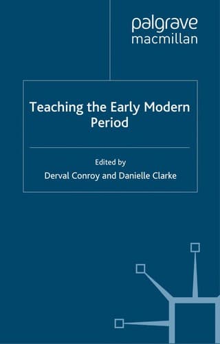 Tapa de Teaching the early modern period