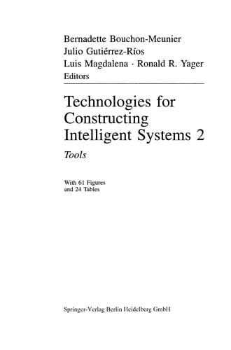 Tapa de Technologies for Constructing Intelligent Systems 2