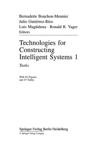Tapa de Technologies for Constructing Intelligent Systems 1