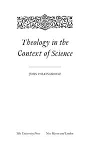 Tapa de Theology in the context of science