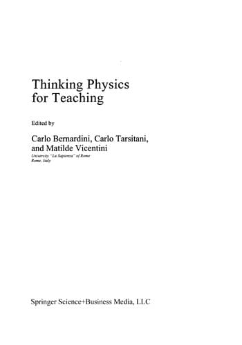 Tapa de Thinking physics for teaching