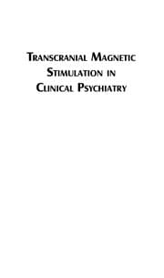 Tapa de Transcranial magnetic stimulation in clinical psychiatry