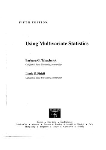 Tapa de Using multivariate statistics