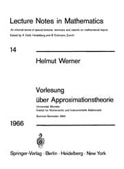 Tapa de Vorlesung über Approximationstheorie, Universität Münster, Institut für Numerische und Instrumentelle Mathematik. Sommer-Semester 1964