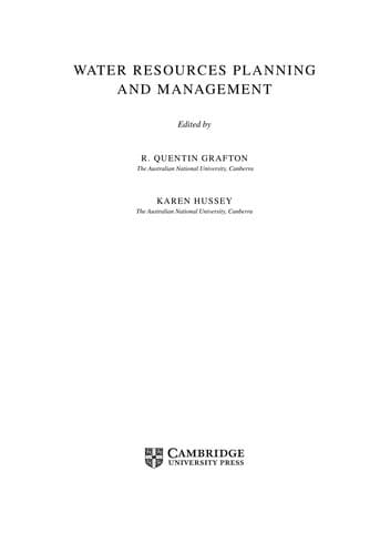 Tapa de Water resources planning and management