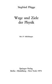 Tapa de Wege und Ziele der Physik