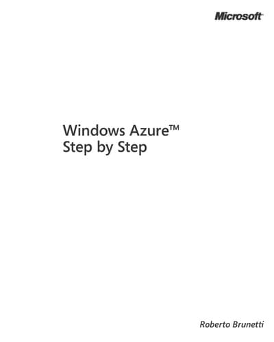 Tapa de Windows Azure step by step