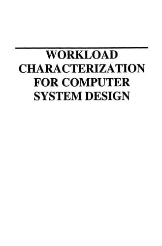 Tapa de Workload Characterization for Computer System Design