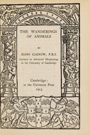 Tapa de The wanderings of animals