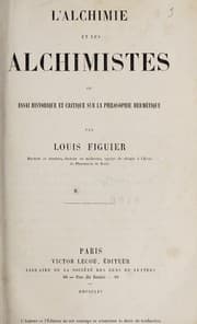 Tapa de L'alchimie et les alchimistes ou Essai historique et critique sur la philosophie hermétique