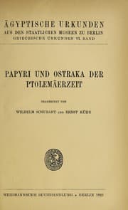 Tapa de Papyri und Ostraka der PtolemaÌerzeit
