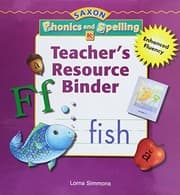 Tapa de Phonics & Spelling K Teacher Resource Binder (Saxon Phonics & Spelling K)