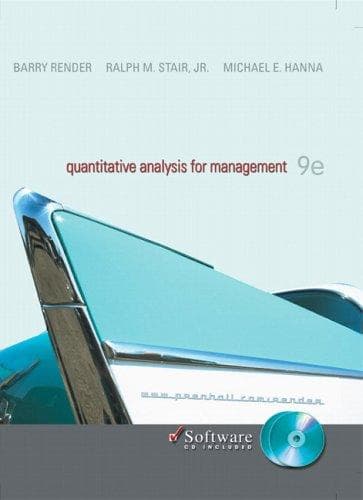 Tapa de Quantitative Analysis for Management with CD (9th Edition)