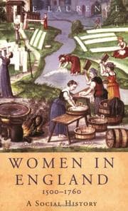Tapa de Women In England, 1500-1760 (Women in History)