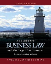 Tapa de Anderson's Business Law and the Legal Environment, Comprehensive Volume, Loose-Leaf Version