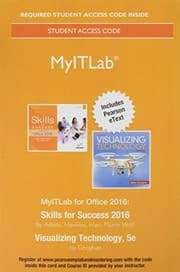 Tapa de MyLab IT with Pearson eText -- Access Card -- for Skills 2016 with Visualizing Technology