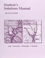 Tapa de Student's Solutions Manual for College Algebra and Trigonometry and Precalculus