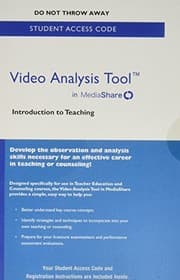 Tapa de Video Analysis Tool for Introduction to Teaching in MediaShare -- Standalone Access Card