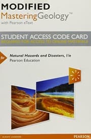 Tapa de Modified Mastering Geology without Pearson eText -- Standalone Access Card -- for Natural Hazards and Disasters