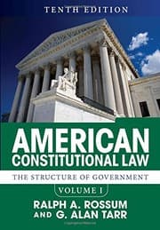 Tapa de American Constitutional Law, Volume I