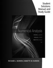 Tapa de Student Solutions Manual with Study Guide for Burden/Faires/Burden's Numerical Analysis, 10th