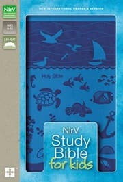 Tapa de NIrV, Study Bible for Kids, Leathersoft, Blue