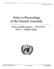 Tapa de Index to Proceedings of the General Assembly 2012-2013