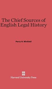 Tapa de The Chief Sources of English Legal History