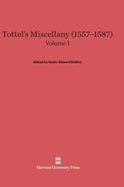 Tapa de Tottel's Miscellany , Volume I