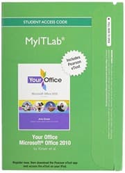 Tapa de myitlab with Pearson eText -- Access Code -- for Your Office Office 2010