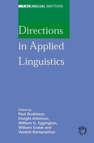 Tapa de Directions in applied linguistics