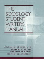 Tapa de The sociology student writer's manual
