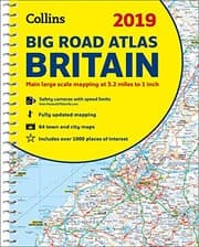 Tapa de 2019 Collins Big Road Atlas Britain