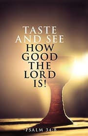 Tapa de Taste and See Communion Bulletin