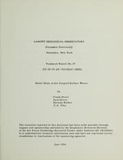 Tapa de Model study of air coupled surface waves