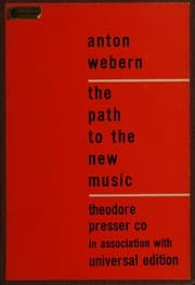Tapa de The Webern Path to a New Music