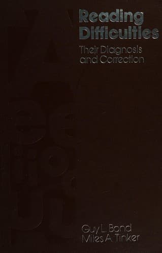 Tapa de Reading difficulties: their diagnosis and correction