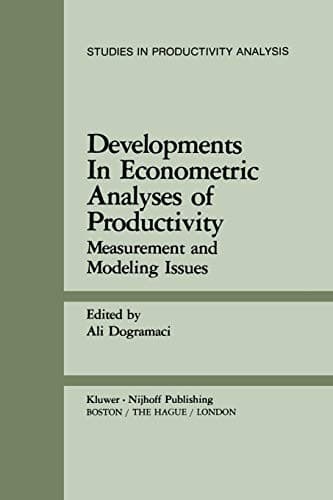 Tapa de Developments in Econometric Analyses of Productivity