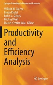 Tapa de Productivity and Efficiency Analysis