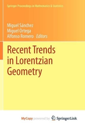 Tapa de Recent Trends in Lorentzian Geometry