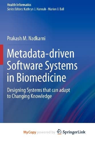 Tapa de Metadata-driven Software Systems in Biomedicine