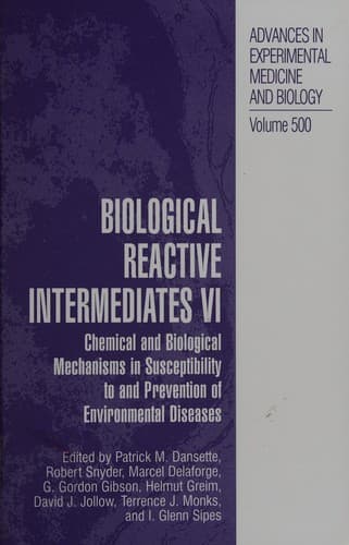 Tapa de Biological reactive intermediates VI