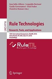 Tapa de Rule Technologies. Research, Tools, and Applications