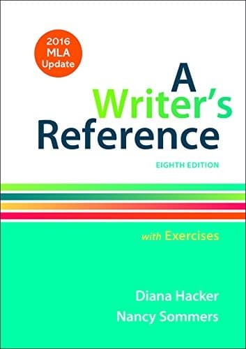 Tapa de A Writer's Reference with Exercises with 2016 MLA Update