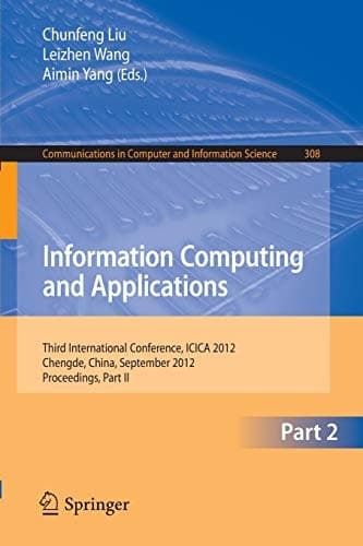 Tapa de Information Computing and Applications